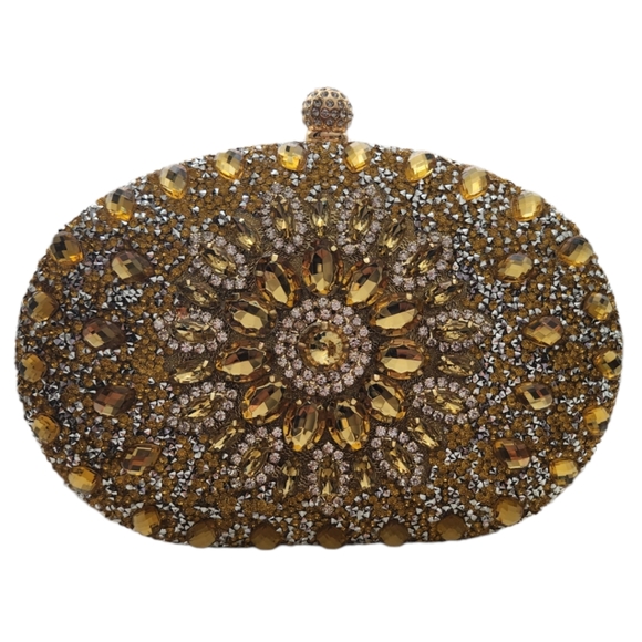 Bejeweled Evening Clutch/Crossbody Bag - Picture 4 of 10